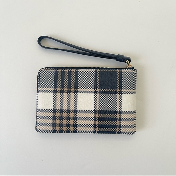 Lot / Set Of 3 Coach Plaid Pieces / Backpack, Crossbody & Wristlet/ New With Tag - Picture 7 of 16